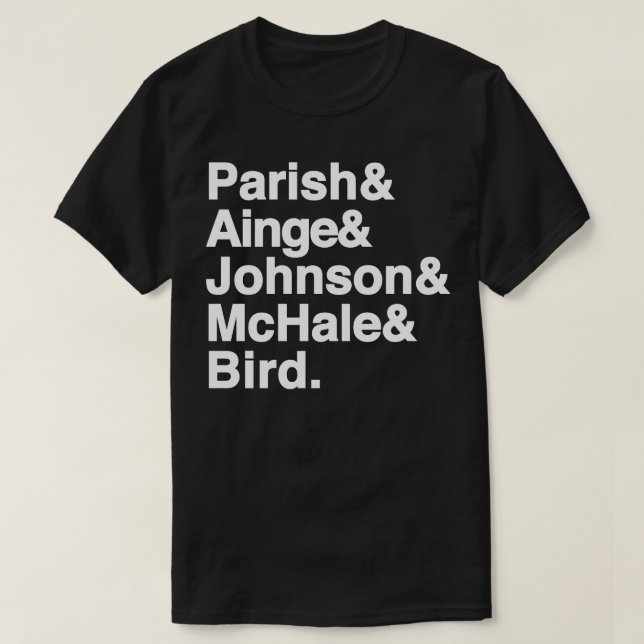 T-shirt Basket-ball de Boston 1986 (Design devant)