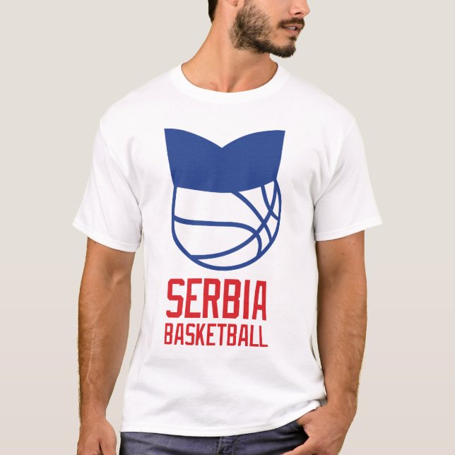 T-shirt Basket-ball de la Serbie (Devant)