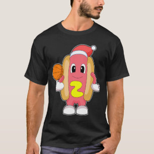 T-shirt Basket-ball de Noël Hotdog