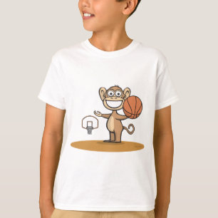 T-shirt Basket-ball de singe