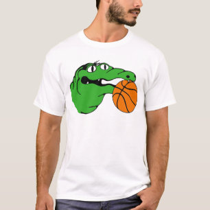 T-shirt BASKET-BALL de vitesse d'alligator aucuns mots