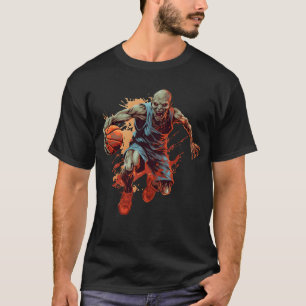 T-shirt Basket-ball de zombies, Dunk avec les zombies