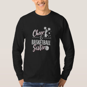 T-shirt Basket-ball Fan Graphiste Femme Soeurs Cheerle