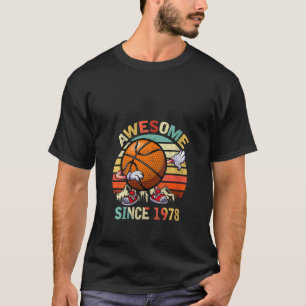 T-shirt Basket-ball féminin Dabbing Awesome depuis 1978 Na