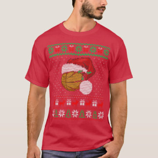 T-shirt Basket-ball laid Sweater de Noël Joyeux vacances S