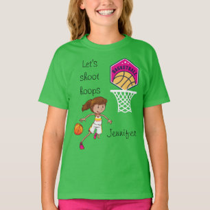 T-shirt Basket-ball "Let's Shoot Hoops" personnalisé