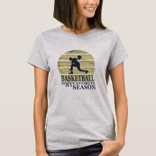 T-shirt basket-ball ma saison préférée rétro coucher de so