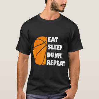 T-shirt Basket-ball Mange Sommeil Dunk Répéter le baseball