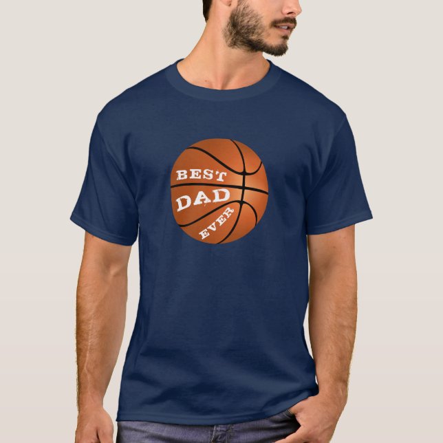 T-shirt Basket-ball meilleur papa jamais moderne Père`Jour (Devant)