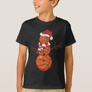 T-shirt Basket-ball Noël cadeau Snowman Basketball Chris