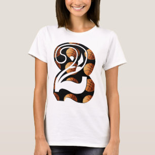 T-shirt Basket-ball numéro deux, logo photo,