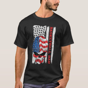 T-shirt Basket-ball Papa American Drapeau Crâne Patriotiqu