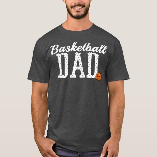 T-shirt Basket-ball Papa Drôle Sport Joueur Père Pour Homm (Devant)