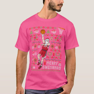 T-shirt Basket-ball Père Noël moche Noël Joyeux Swishm