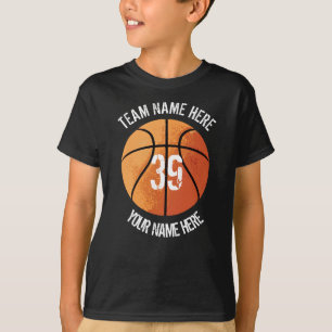 T-shirt Basket-ball (personnalisable pour l'équipe et le 
