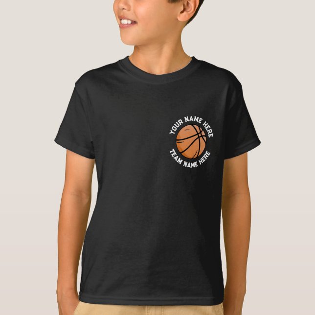 T-shirt Basket-ball personnalisé Ajouter votre nom arrière (Devant)