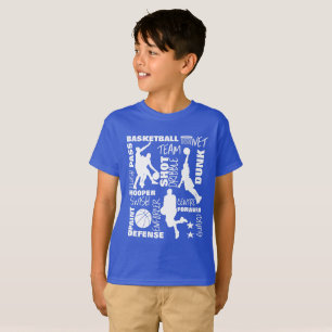 T-shirt Basket-ball Sports Thématique Terminologie Typogr