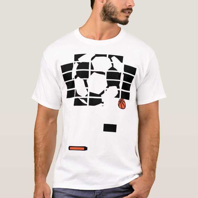 T-shirt basket casse brique foot football (Devant)