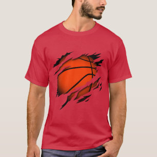 T-shirt Basket dans le coeur de basket-ball passion joueur