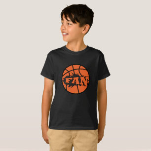 T-shirt Basket joueur ventilateur orange balle