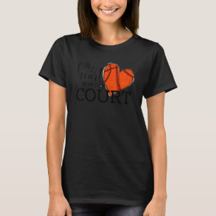 T-shirt Basket Mon Coeur Est Sur Cette Cour Maman Baller P