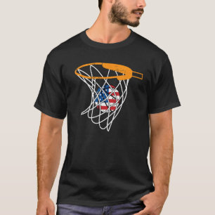 T-shirt Basket Net 4 juillet Retro Sports Joueur Ath