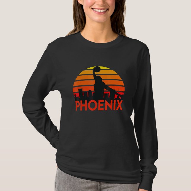 T-shirt Basket Phoenix Arizona Skyline (Devant)