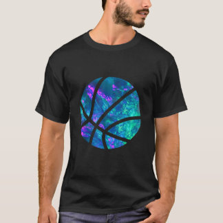 T-shirt Basket turquoise Cyan Blue Violet Pour Les Amateur