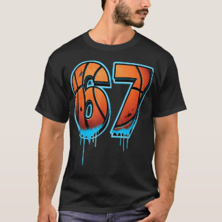 T-shirt Basketball 67 Six Seven Drôle 6 7 Gen Alpha Meme