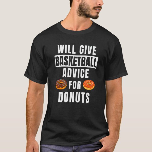 T-shirt Basketball Advice For Donuts Coaching  Basketball  (Devant)