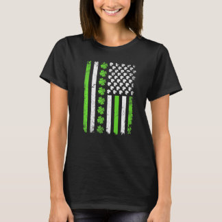 T-shirt Basketball American Flag Sport Shamrock St Pattys