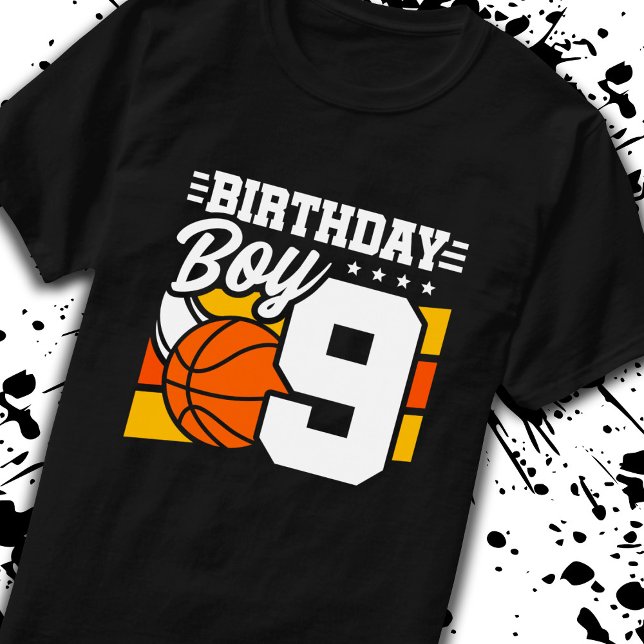T-shirt Basketball Anniversaire 9 ans Garçon 9e Anniversai (Créateur téléchargé)