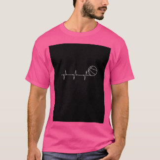 T-shirt Basketball Ball Heartbeat Ekg Pulse Taux Pour Play