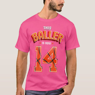 T-shirt Basketball Boys 14E Anniversaire Ce Baller Est Mai