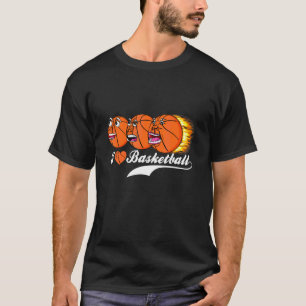 T-shirt Basketball Coach Dad Mom Faces I Heart Basketball