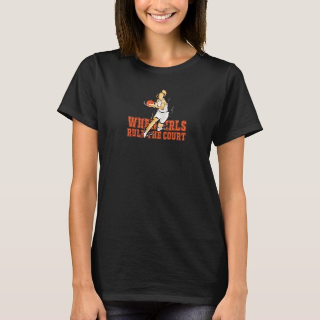 T-shirt Basketball Court Slogan pour les amateurs de sport (Devant)