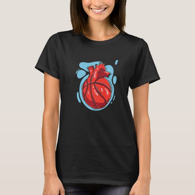 T-shirt Basketball d'anatomie cardiaque (Devant)