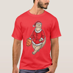 T-shirt Basketball de Noël de loutre
