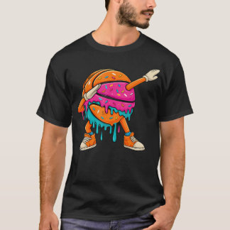 T-shirt Basketball Drip Funny Dabbing Basketball Ice Cream