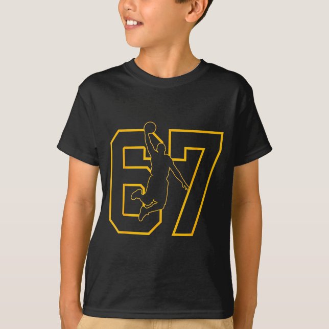 T-shirt Basketball Drip Number 67 Basketball Player  (Devant)