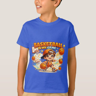T-shirt Basketball est mon jeu | Design de sport Kawaii mi