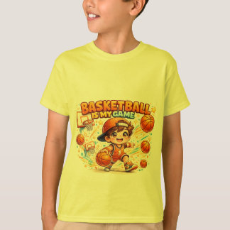 T-shirt Basketball est mon jeu | Design de sport Kawaii mi