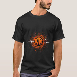 T-shirt Basketball Heartbeat - Amour Pour Le Jeu Tee