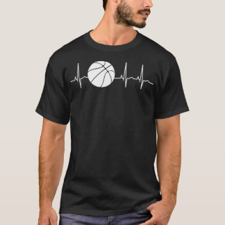 T-shirt Basketball Heartbeat Ekg Basketball Coach