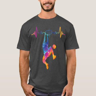 T-shirt Basketball Heartbeat EKG Heart Rate Basketball Pla