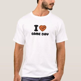 T-shirt Basketball I ❤️ JOUR DE MATCH I LOVE COEUR JOUR DE