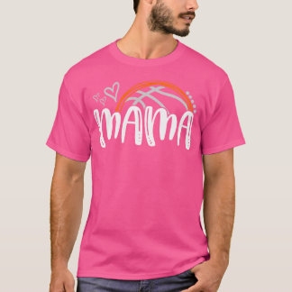 T-shirt Basketball Mama Famille Wo Basketball Coeurs tenda