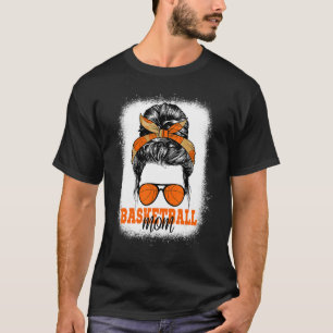T-shirt Basketball Maman Bleached Messy Bun Maman Cut Mère