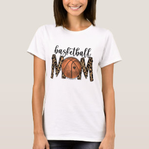T-shirt Basketball Maman Leopard Funny Sports Joueurs Mère