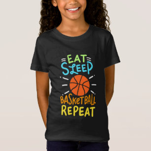 T-Shirt Basketball - Manger Dormir Basketball Répéter